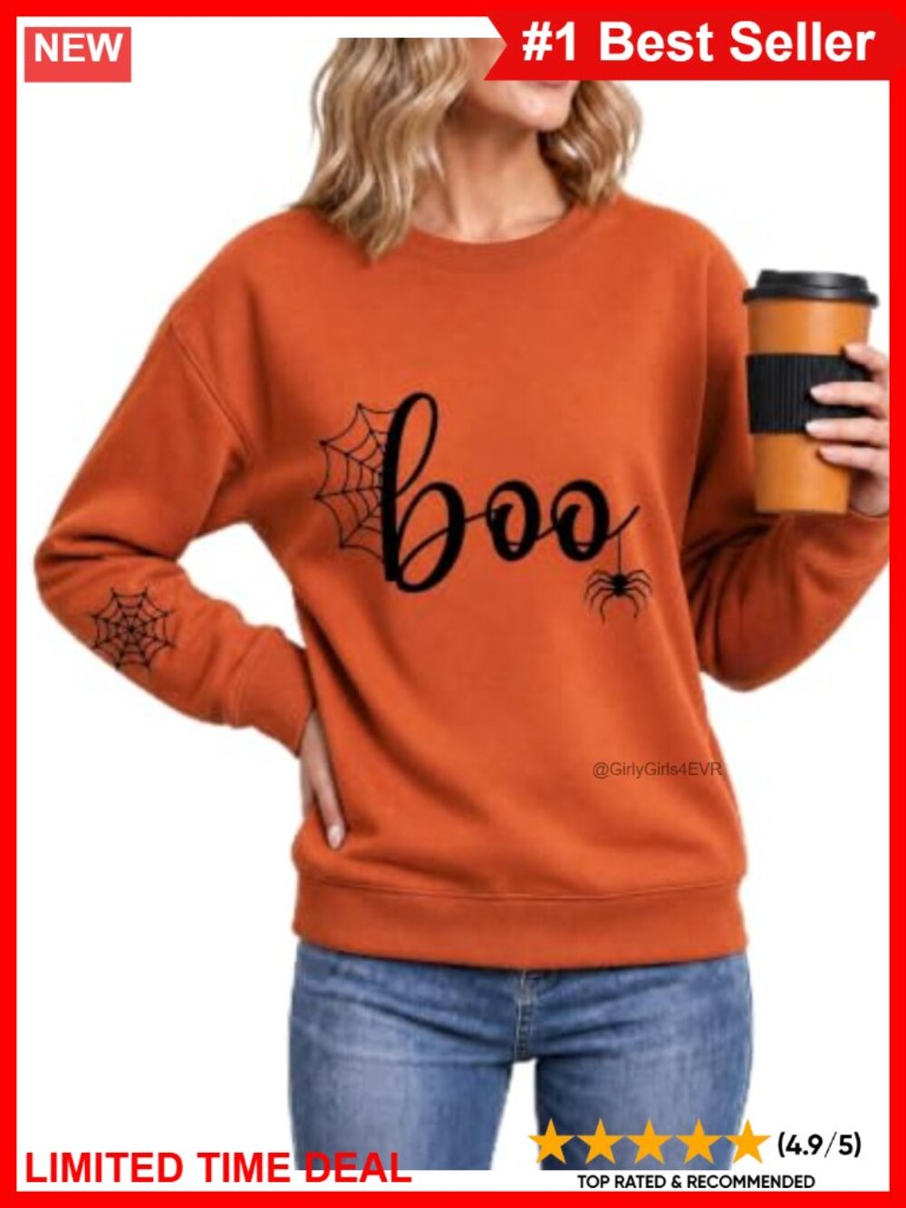 Spooky Season Halloween Graphic Crewneck Sweatshirt Pullover Fall